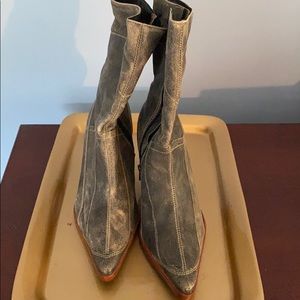 Never worn Leather upper boots- women’s size 10